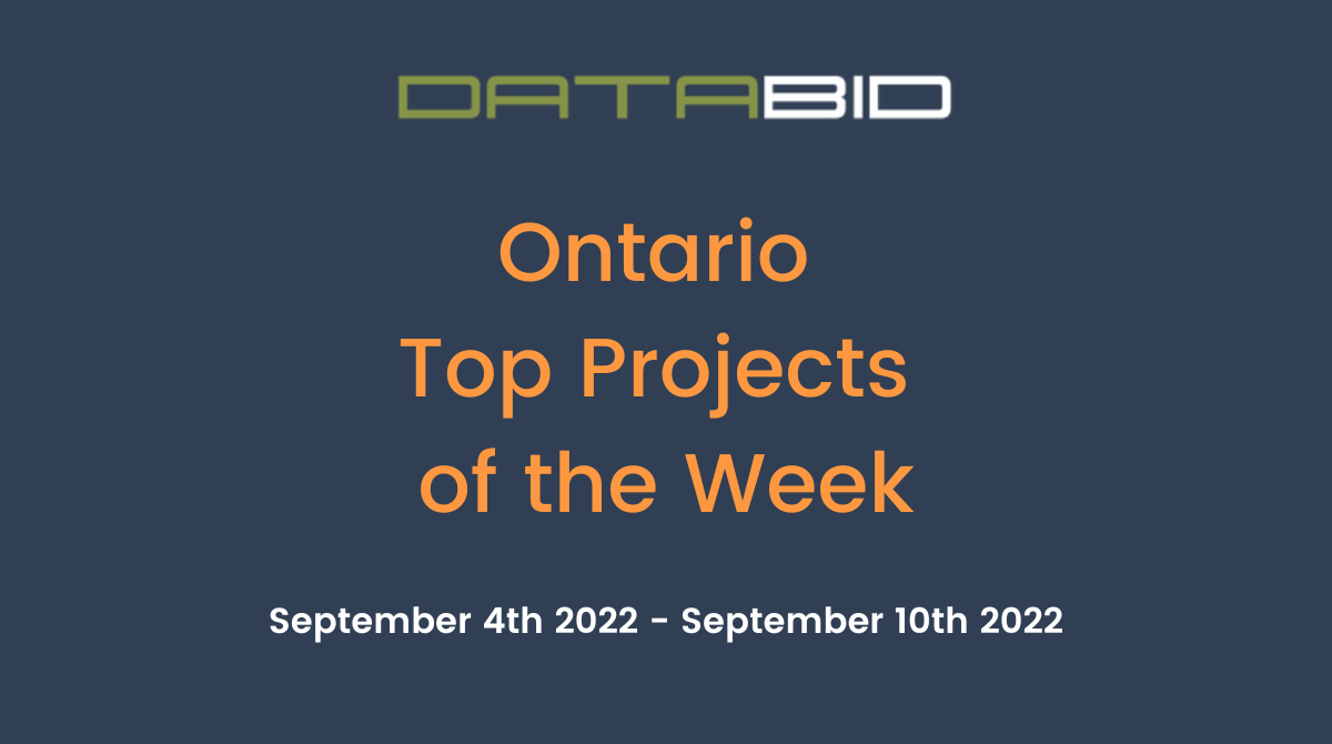 DataBid's Illinois Top Projects of the Week - (09/04/2022 - 09/10/2022)